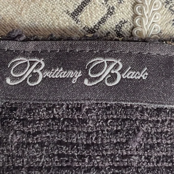 BRITTANY BLACK Women’s Bronze on Black Intermittent Sequined Top Sz M / L - Picture 5 of 6